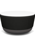 SitonIt Pasea Mini Round Ottoman with Black Vinyl Fabric and White Laminate Top. Kansas City Office Design.