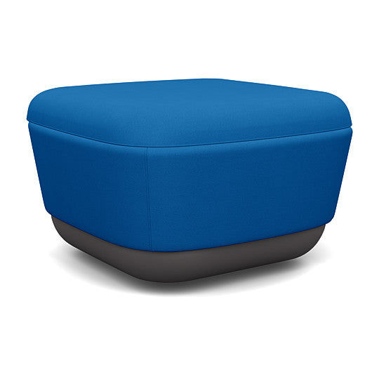 SitonIt Pasea Mini Square Ottoman with Electric Blue Fabric. Kansas City Office Design.