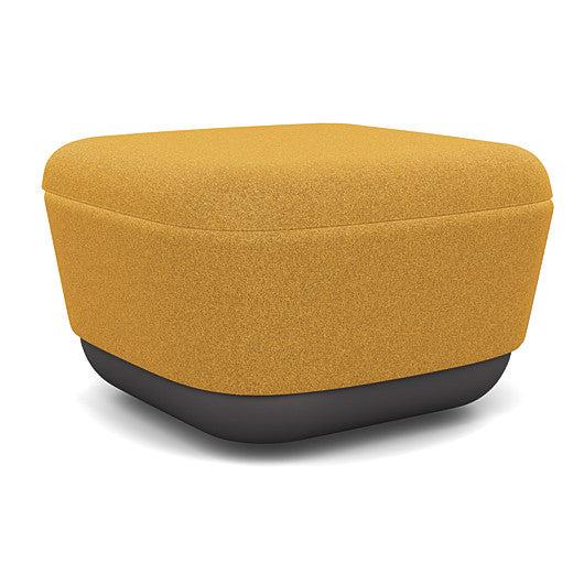 SitonIt Pasea Mini Square Ottoman with Gold Fabric. Kansas City Office Design.