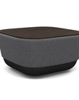 SitonIt Pasea Mini Square Ottoman with Gray Fabric and Skyline Walnut Laminate Top. Kansas City Office Design.