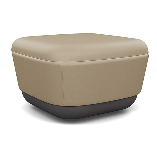 SitonIt Pasea Mini Square Ottoman with Pebble Vinyl Fabric. Kansas City Office Design.