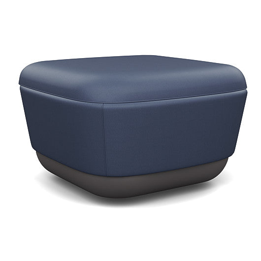 SitonIt Pasea Mini Square Ottoman with Sapphire Vinyl Fabric. Kansas City Office Design.