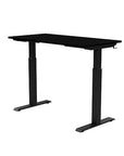 Back view of the SitonIt Switchback Height Adjustable Sit-to-Stand Desk. It has a Black base with a 24"D x 48"W Black top - Kansas City Office Furniture