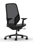 Back view of the 9to5 Tori Highback ergonomic task chair in black frame, gray fabric, and black mesh. Kansas City Office Design.