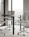 Humanscale World mesh-back stool, front view