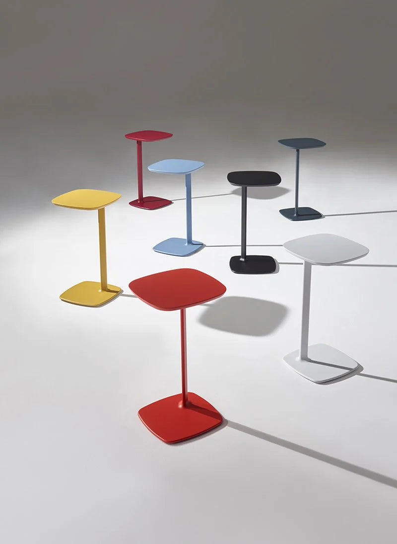 Set of Allermuir Host Laptop Tables posed on grey background in various color ways - Kansas City Office Furniture