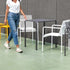 Via Seating Sierra outdoor table with Amalfi chairs