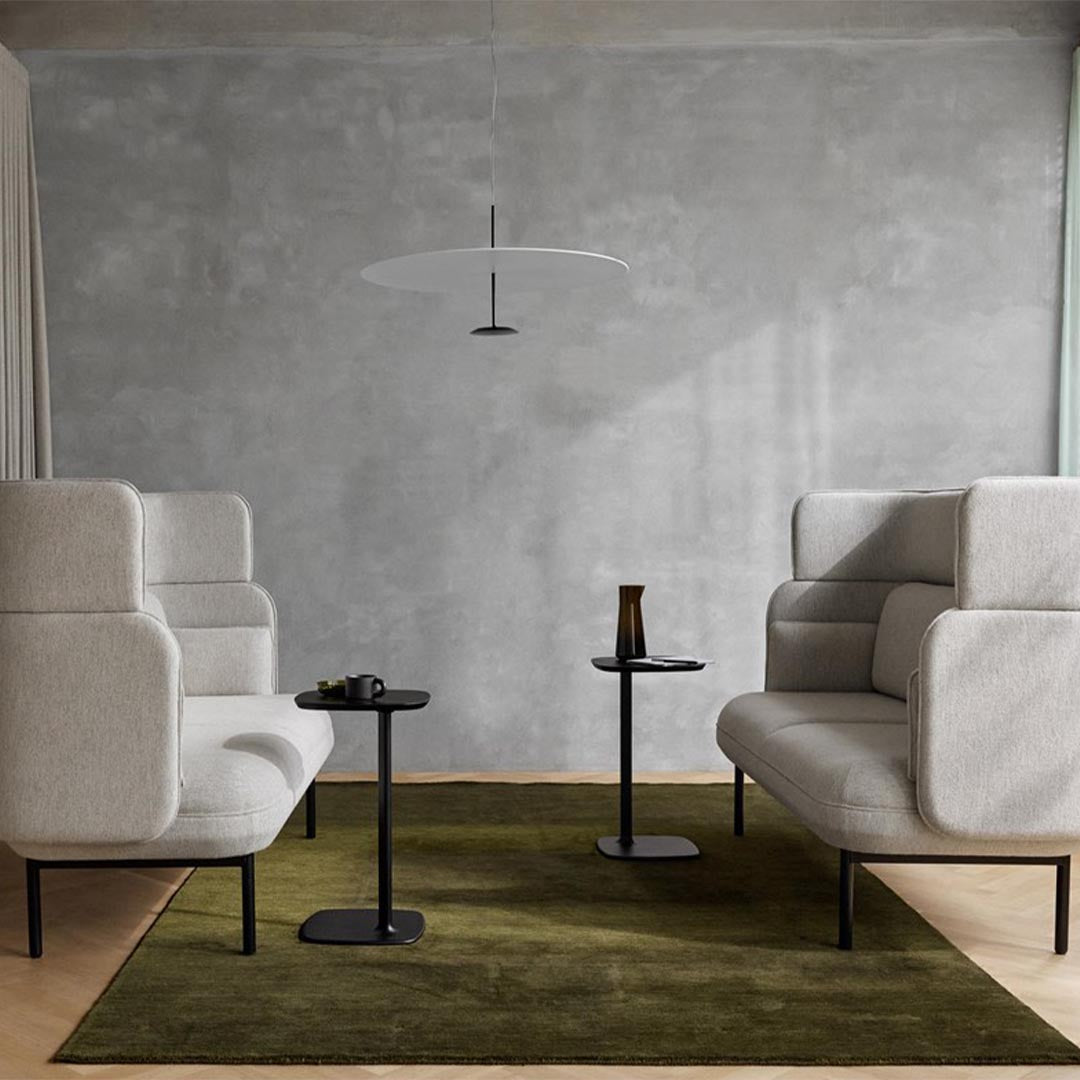 Allermuir Host Laptop Tables posed between two lounge pieces - Kansas City Office Furniture
