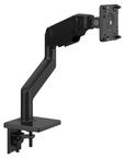 Humanscale M10 single monitor arm black finish. Front view. Kansas City Office Furniture.