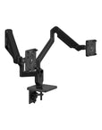 Humanscale M2.1 dual monitor arm black finish. Front View. Kansas City Office Design.