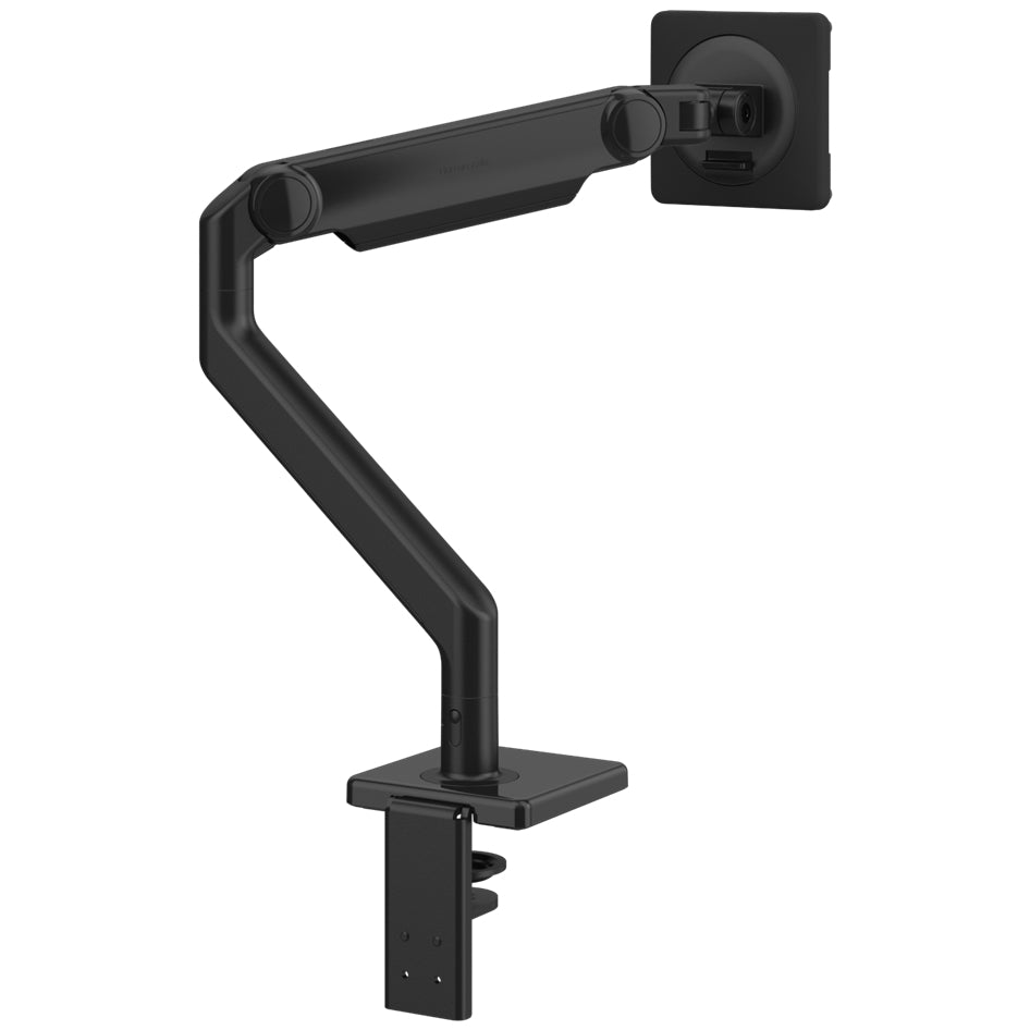 Humanscale M2.1 single monitor arm black finish. Back View. Kansas City Office Design.