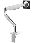Humanscale M2.1 single monitor arm polished aluminum finish. Back View. Kansas City Office Design.