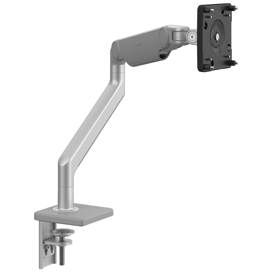Humanscale M2.1 single monitor arm silver finish. Front View. Kansas City Office Design.