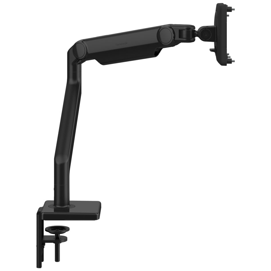 Humanscale M2.1 single monitor arm black finish. Side View. Kansas City Office Design.