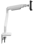 Humanscale M2.1 single monitor arm white finish. Side View. Kansas City Office Design.
