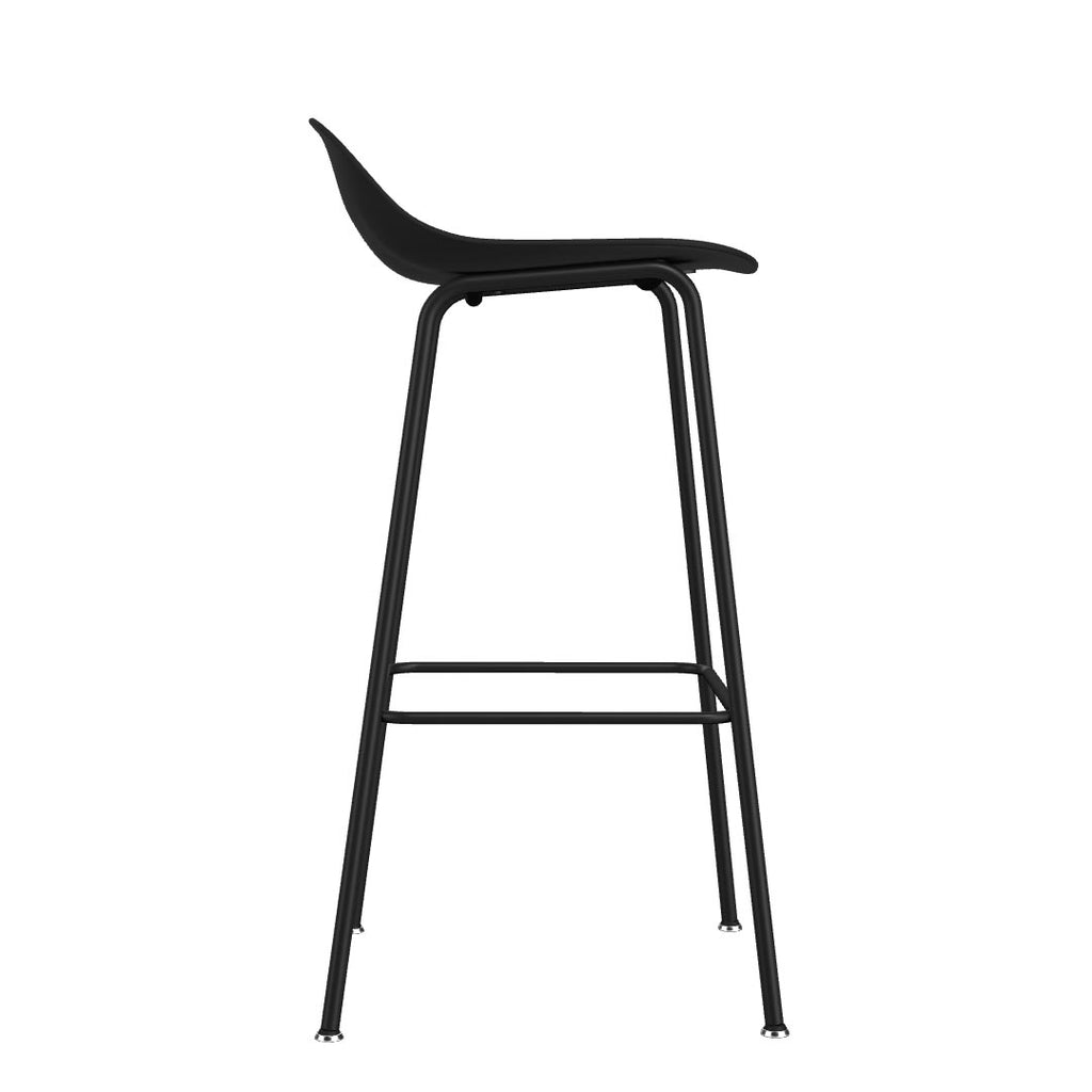 Kin Low-Back Barstool with Steel Frame