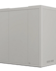Back view of the Meeting Room Phone Booth – White Soundproof Office Pod with Glass Door and Seating. Kansas City Office Furniture
