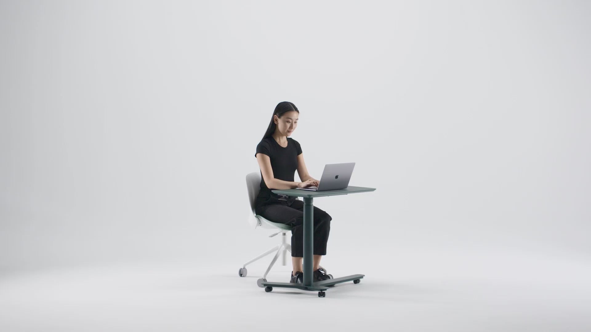 Humanscale Float Mini Sit to Stand Table Adjustments. Kansas City Office Design.