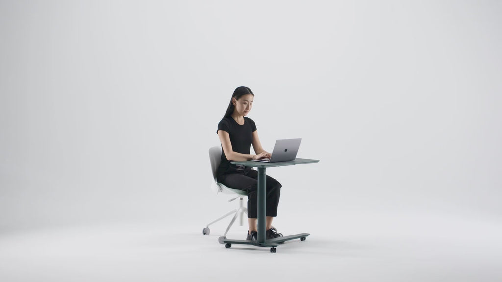 Humanscale Float Mini Sit to Stand Table Adjustments. Kansas City Office Design.