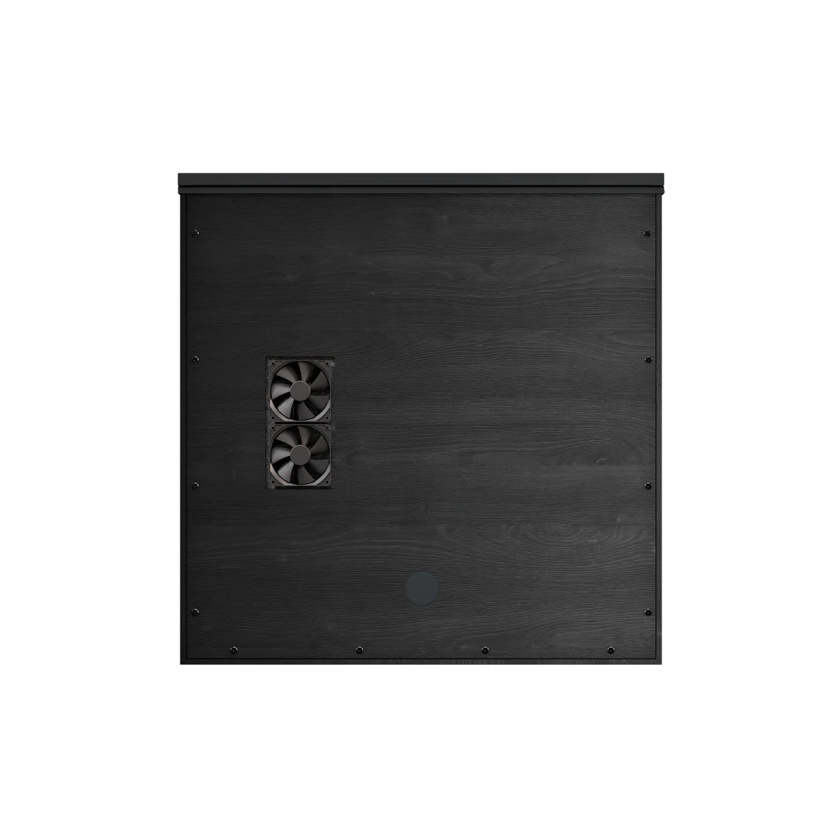 Top view of the Black Room Phone Booth and its ventilation, a soundproof privacy pod with a built-in desk. Kansas City Office Furniture