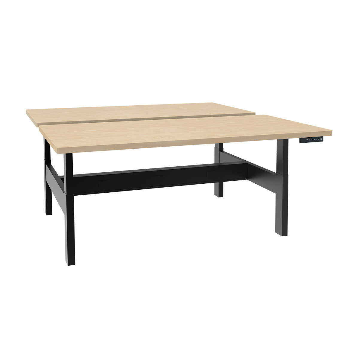 Height Adjustable 4-Pod Benching Workstation - Kansas City Office Furniture