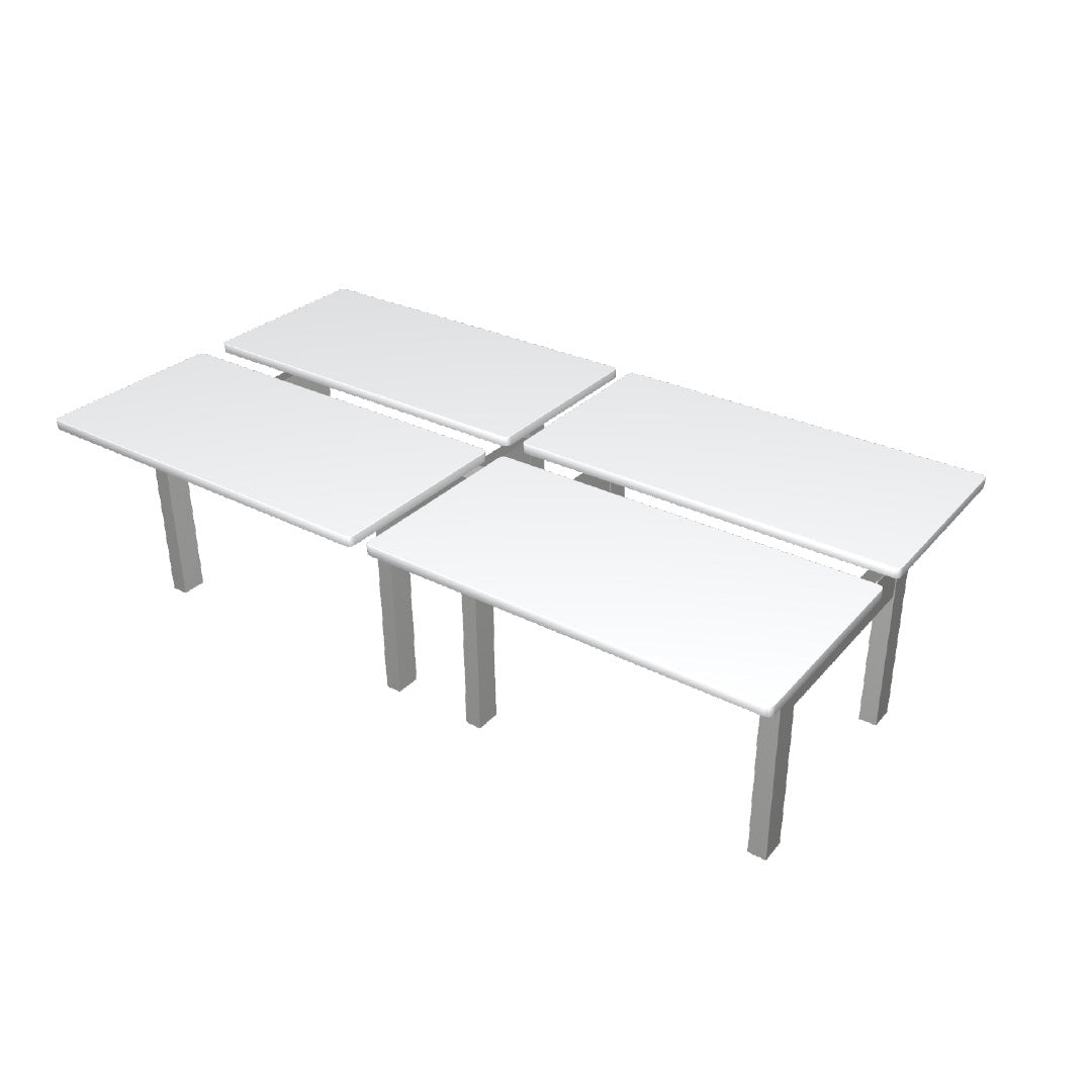 Height Adjustable 4-Pod Benching Workstation - Kansas City Office Furniture
