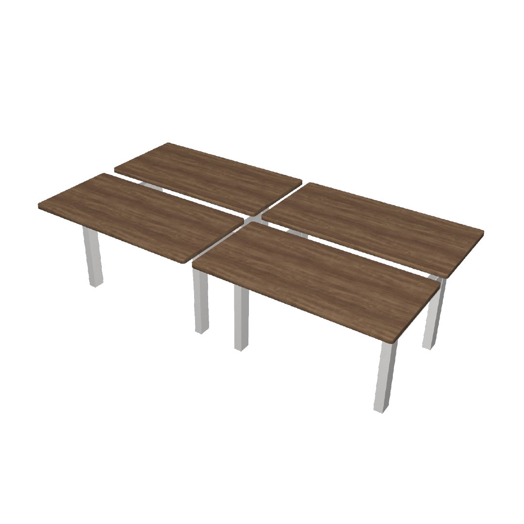 Height Adjustable 4-Pod Benching Workstation - Kansas City Office Furniture