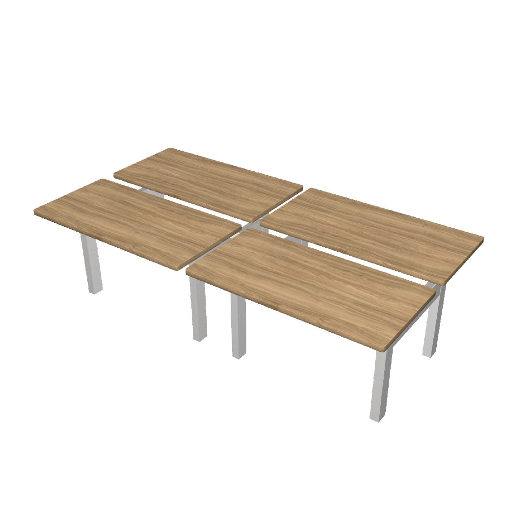 Height Adjustable 4-Pod Benching Workstation - Kansas City Office Furniture