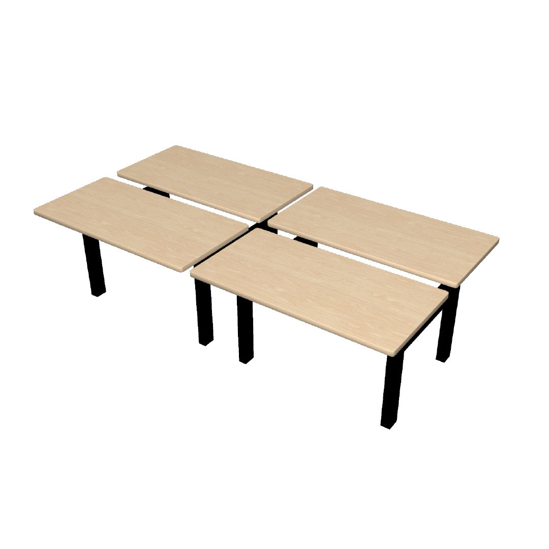 Height Adjustable 4-Pod Benching Workstation - Kansas City Office Furniture