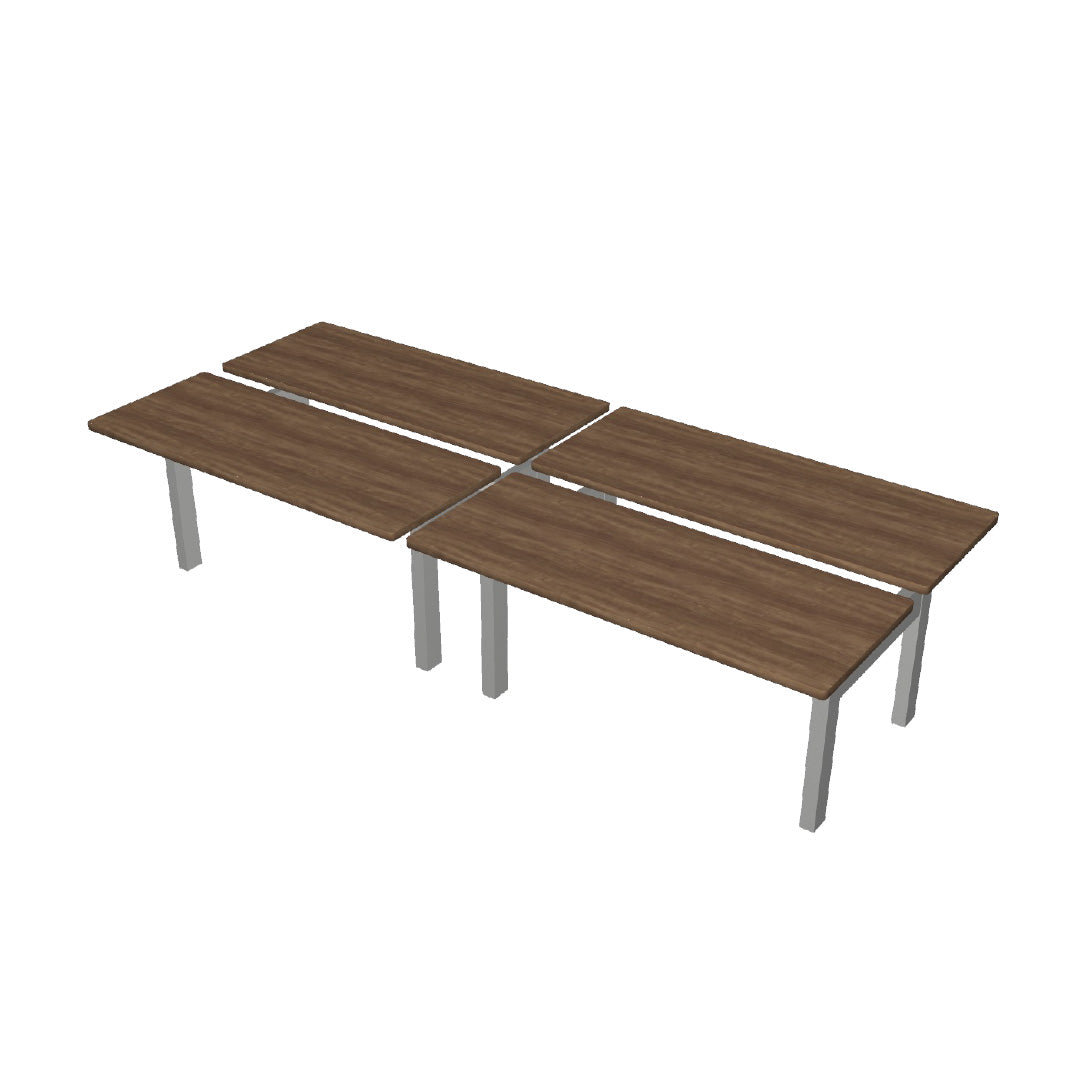 Height Adjustable 4-Pod Benching Workstation - Kansas City Office Furniture