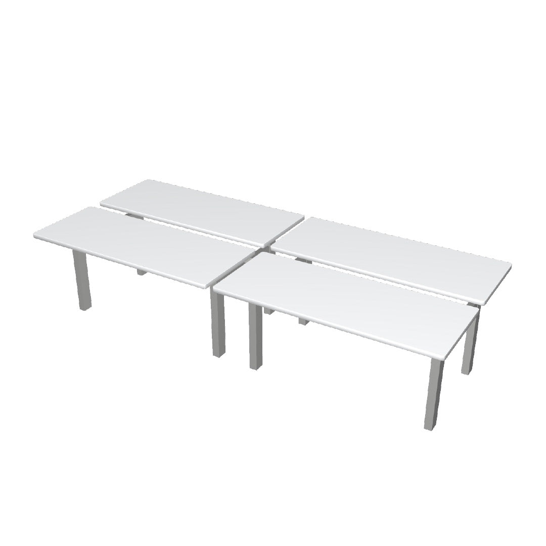 Height Adjustable 4-Pod Benching Workstation - Kansas City Office Furniture