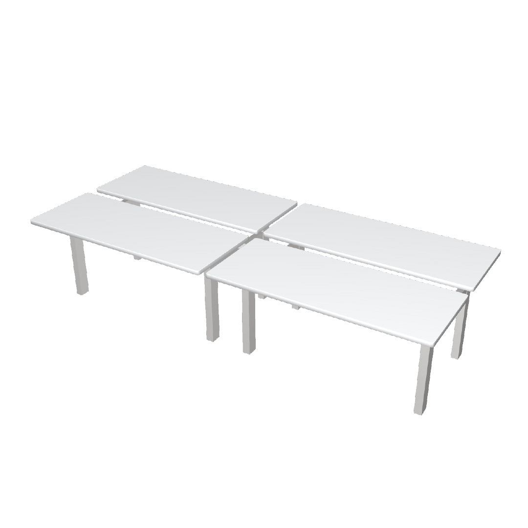 Height Adjustable 4-Pod Benching Workstation - Kansas City Office Furniture