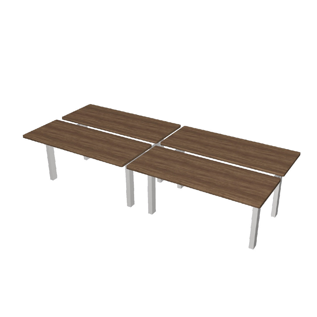 Height Adjustable 4-Pod Benching Workstation - Kansas City Office Furniture