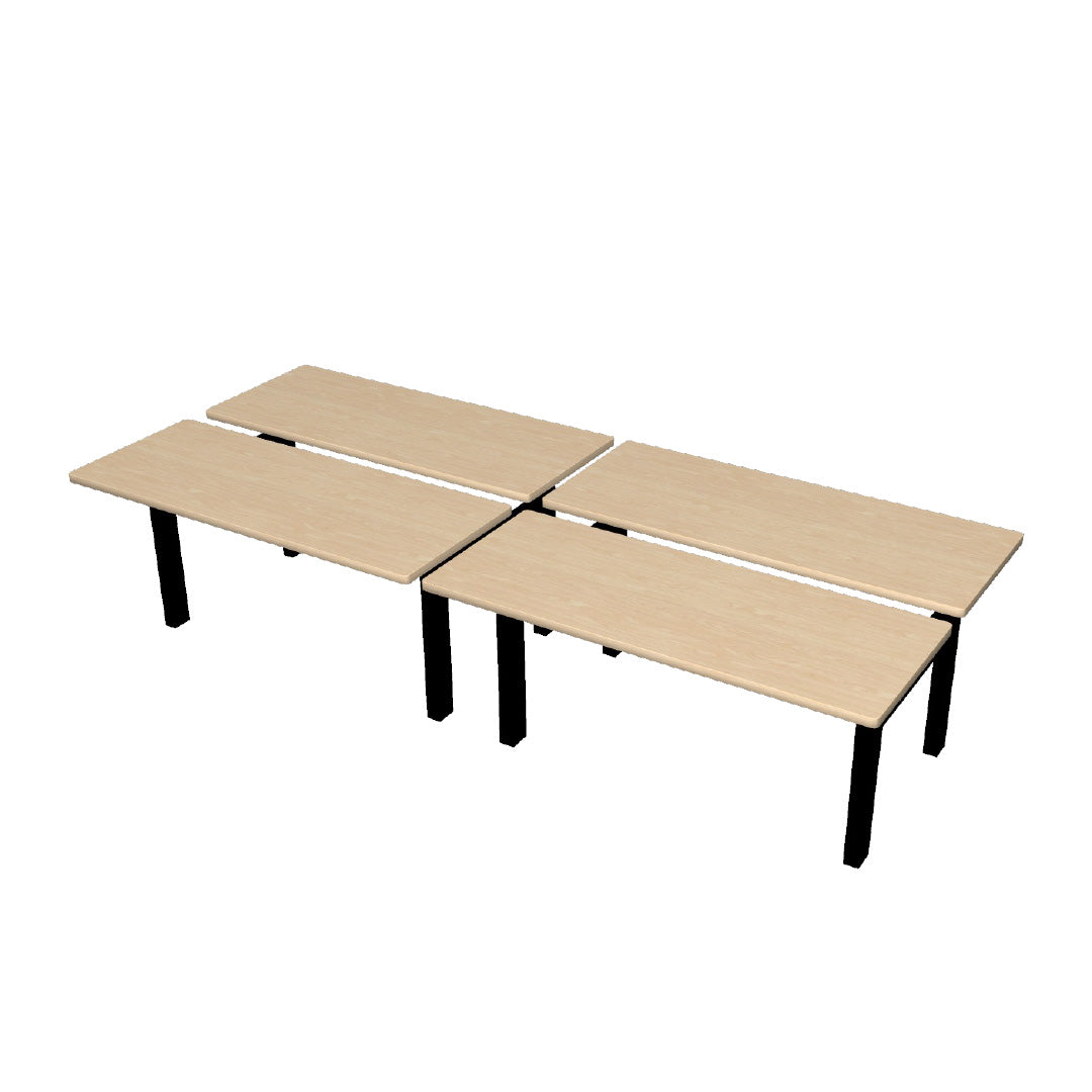 Height Adjustable 4-Pod Benching Workstation - Kansas City Office Furniture