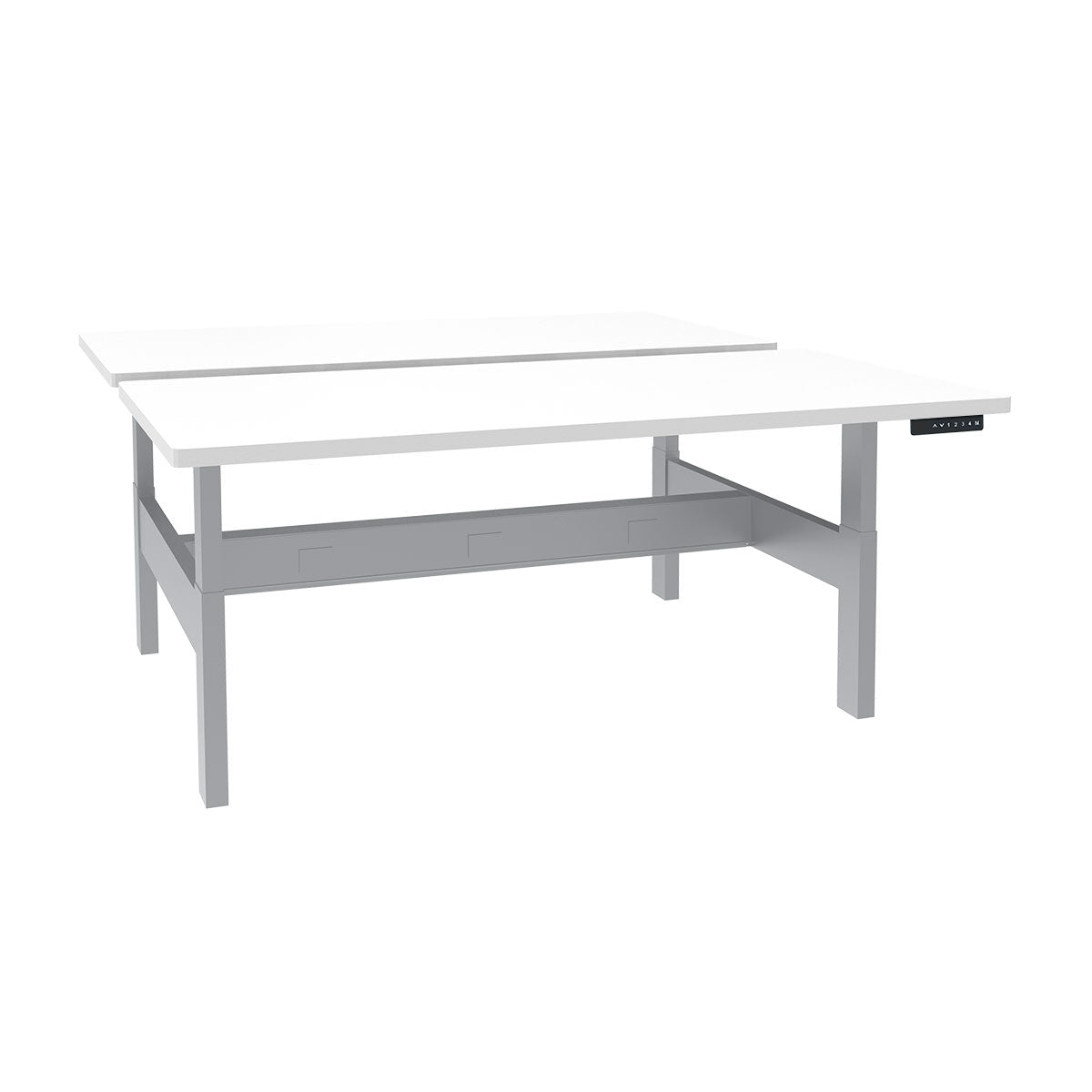 Height Adjustable 4-Pod Benching Workstation - Kansas City Office Furniture