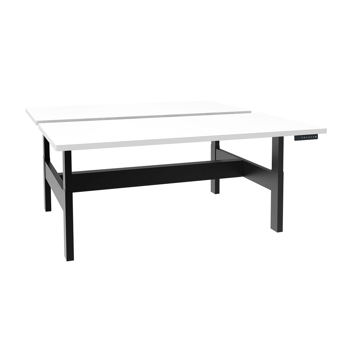 Height Adjustable 4-Pod Benching Workstation - Kansas City Office Furniture