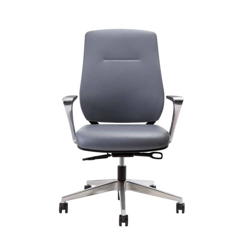 Auburn Conference Chair with Black fabric seat &amp; back, polished aluminum frame. Ergonomic Desk chair Kansas City, Missouri.