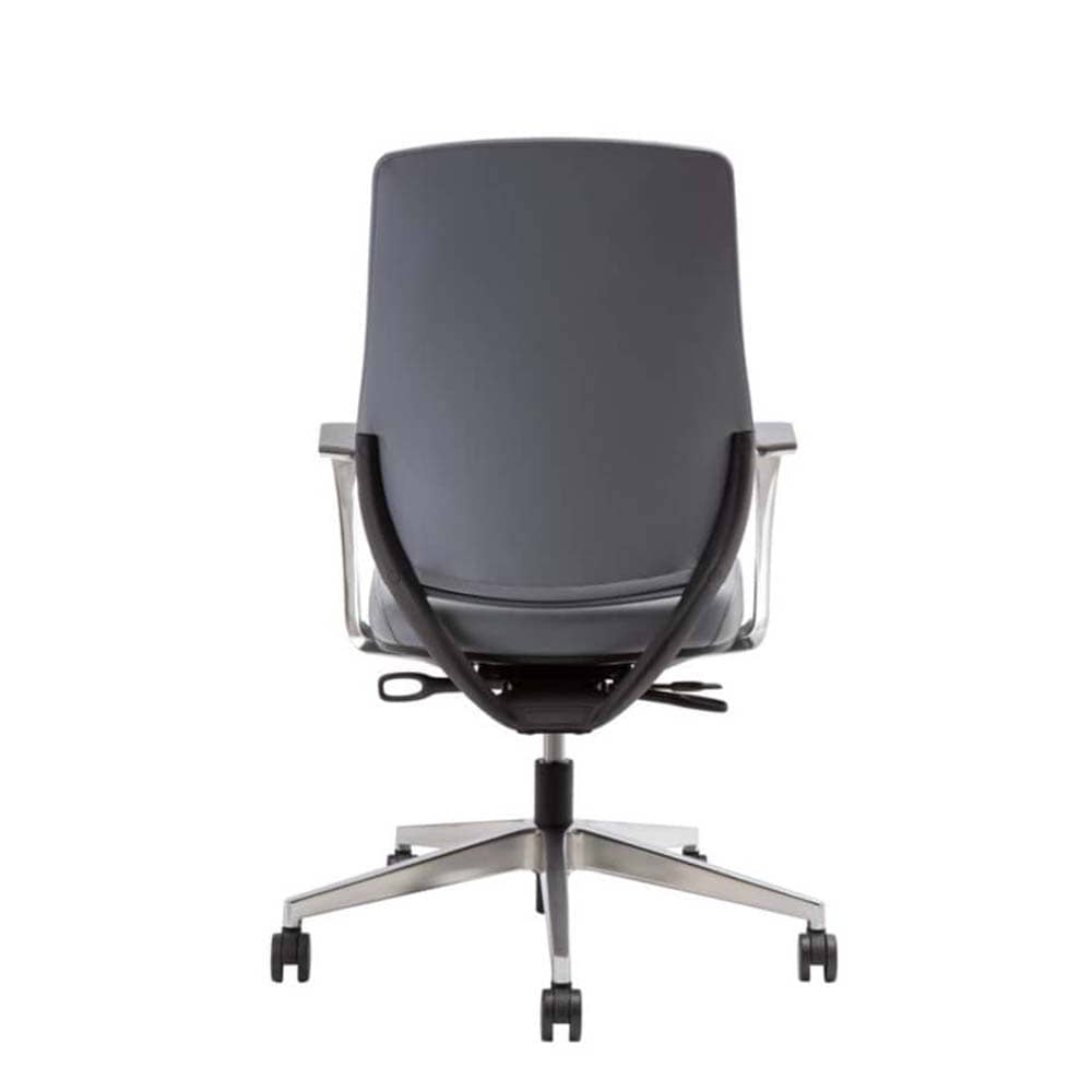 Auburn Conference Chair with Black fabric seat &amp; back, polished aluminum frame. Ergonomic Desk chair Kansas City, Missouri.