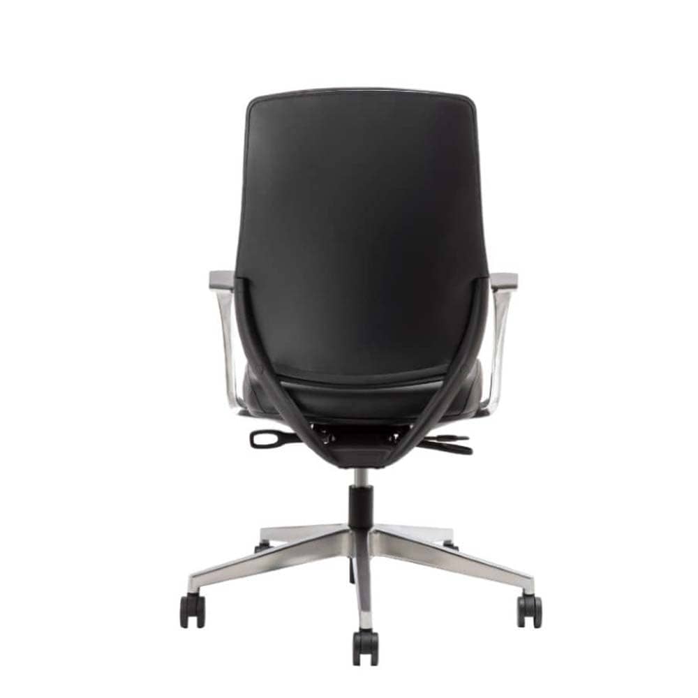 Auburn Conference Chair with Black fabric seat &amp; back, polished aluminum frame. Ergonomic Desk chair Kansas City, Missouri.